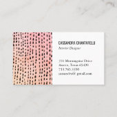 Abstrakte Farbtöne Rosa Aquarell Visitenkarte (Rückseite)