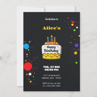 Abstrakte Farbtöne und Abstriche Minimalistische K Einladung