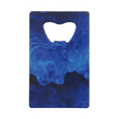 Abstrakte Farbtöne von Blaurauchen Geldkarten Flaschenöffner (Rückseite)