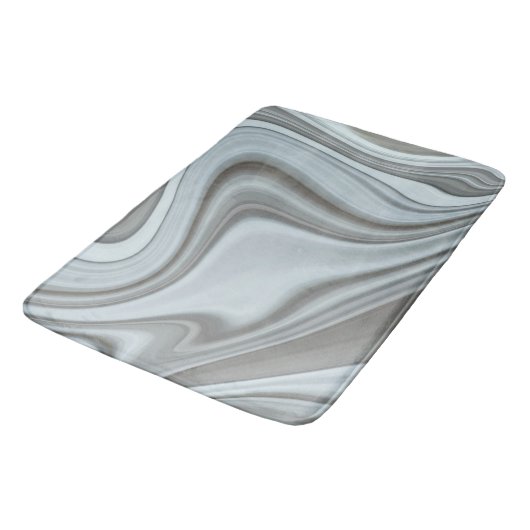 Abstrakte Farbtöne von Wirbel aus weißem und graue Badematte (Schrägansicht)