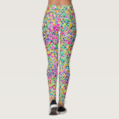 Abstrakte Farbtöne Wasserfarbiges Muster Leggings (Rückseite)