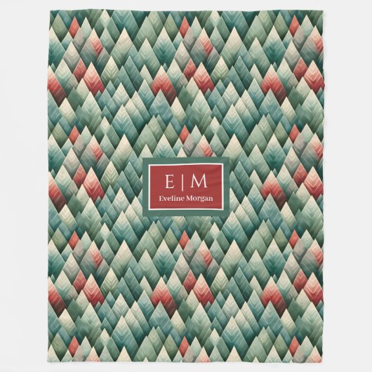 Abstrakte Farbtöne Weihnachtsbäume Decke (Vorderseite)