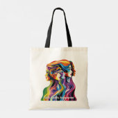 Abstrakte Farbtöne | Womens Day Tote Bag Tragetasche (Rückseite)