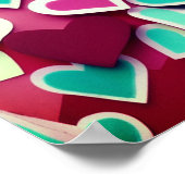 Abstrakte Farbtonhörer Poster (Ecke)