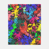 Abstrakte Farbtwirbel / Filter / Fleecedecke (Vorderseite)