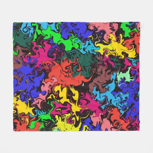 Abstrakte Farbtwirbel / Filter / Fleecedecke (Vorderseite (Horizontal))