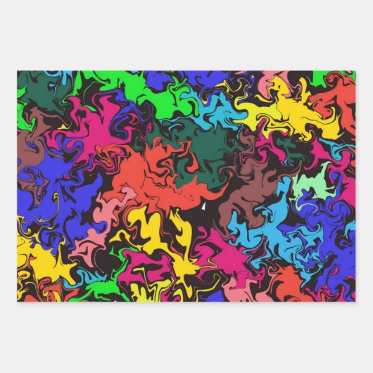 Abstrakte Farbtwirbel / Filter / Geschenkpapier Set (Vorderseite)