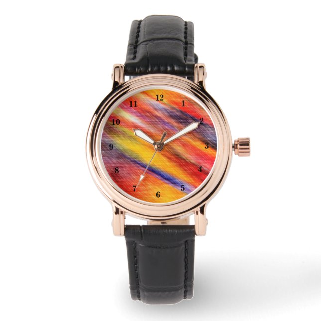 Abstrakte Farbüberwachung Armbanduhr (Vorderseite)