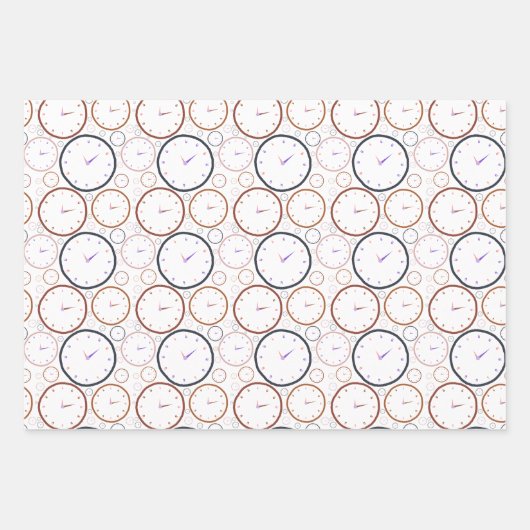 Abstrakte Farbuhr Geschenkpapier Set (Vorderseite 3)