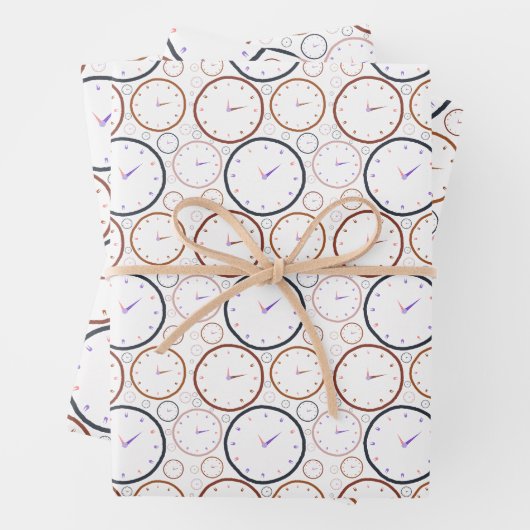 Abstrakte Farbuhr Geschenkpapier Set (Beispiel)