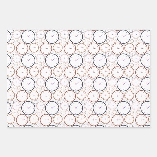 Abstrakte Farbuhr Geschenkpapier Set (Vorderseite)