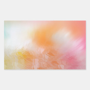 Abstrakte Farbvorlage Rosa Gelb Blau Rechteckiger Aufkleber