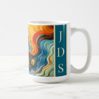 Abstrakte FarbWaves Monogram
