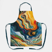 Abstrakte Farbwellen moderner Kunst Schürze (Vorderseite)