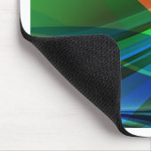 Abstrakte Farbwellen Mousepad (Ecke)