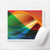 Abstrakte Farbwellen Mousepad (Mit Mouse)