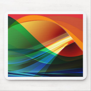 Abstrakte Farbwellen Mousepad