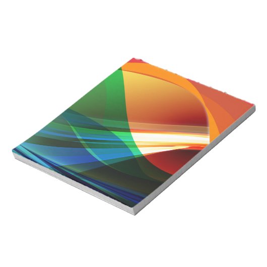 Abstrakte Farbwellen Notizblock (Rotiert)