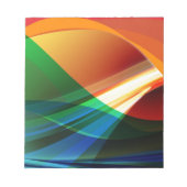 Abstrakte Farbwellen Notizblock (Vorderseite)