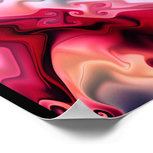 Abstrakte Farbwellen Poster (Ecke)