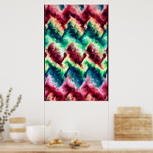 Abstrakte Farbwellen Poster (Küche)