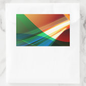 Abstrakte Farbwellen Rechteckiger Aufkleber (Tasche)