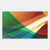 Abstrakte Farbwellen Rechteckiger Aufkleber (Vorderseite)