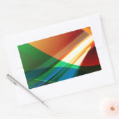 Abstrakte Farbwellen Rechteckiger Aufkleber (Umschlag)