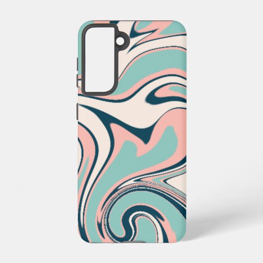 Abstrakte Farbwellen Samsung Galaxy Hülle (Rückseite)