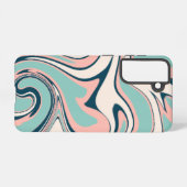 Abstrakte Farbwellen Samsung Galaxy Hülle (Rückseite (Horizontal))