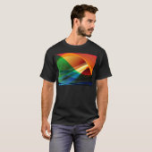 Abstrakte Farbwellen T-Shirt (Vorne ganz)