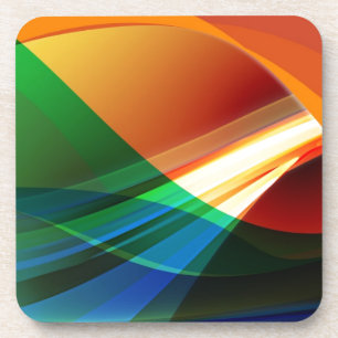 Abstrakte Farbwellen Untersetzer