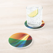 Abstrakte Farbwellen Untersetzer (Seite)