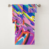 Abstrakte Farbwiedergabe Badhandtuch Set (Insitu)