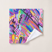 Abstrakte Farbwiedergabe Badhandtuch Set (Waschlappen)