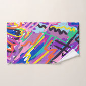 Abstrakte Farbwiedergabe Badhandtuch Set (Handtuch)