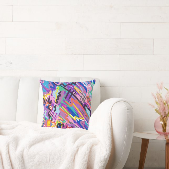 Abstrakte Farbwiedergabe Kissen (Liege)