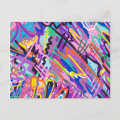 Abstrakte Farbwiedergabe Postkarte (Vorderseite)