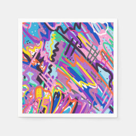 Abstrakte Farbwiedergabe Serviette