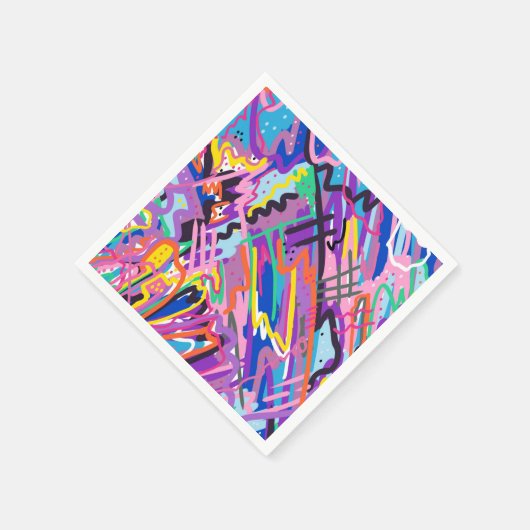 Abstrakte Farbwiedergabe Serviette (Ecke)