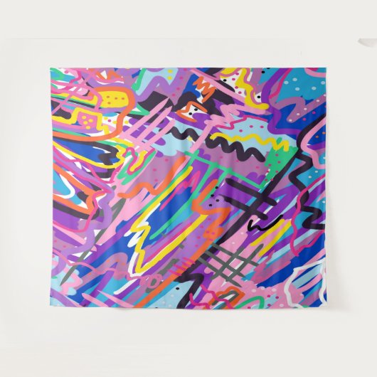 Abstrakte Farbwiedergabe Wandteppich (Vorderseite (Horizontal))