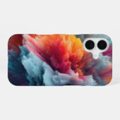 Abstrakte Farbxplosion Modern iPhone 16 Hülle (Rückseite (Horizontal))