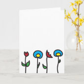 Abstrakte Federblumen Blankokarte Karte (Gelbe Blume)