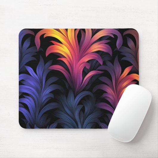 Abstrakte Federfarben Mousepad (Mit Mouse)