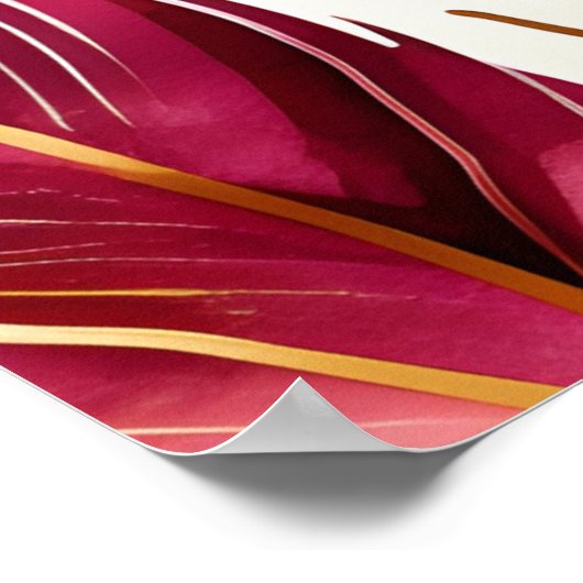 Abstrakte Federmuster Poster (Ecke)