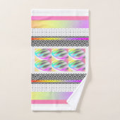 ABSTRAKTE FEDERN+CHEVRON-Design Badhandtuch Set (Handtuch)