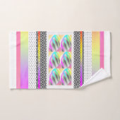 ABSTRAKTE FEDERN+CHEVRON-Design Badhandtuch Set (Handtuch)