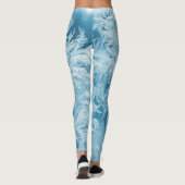 Abstrakte Federn und Schneeflocken Leggings (Rückseite)