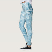Abstrakte Federn und Schneeflocken Leggings (Links)