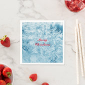 Abstrakte Federn und Schneeflocken Serviette (Beispiel)